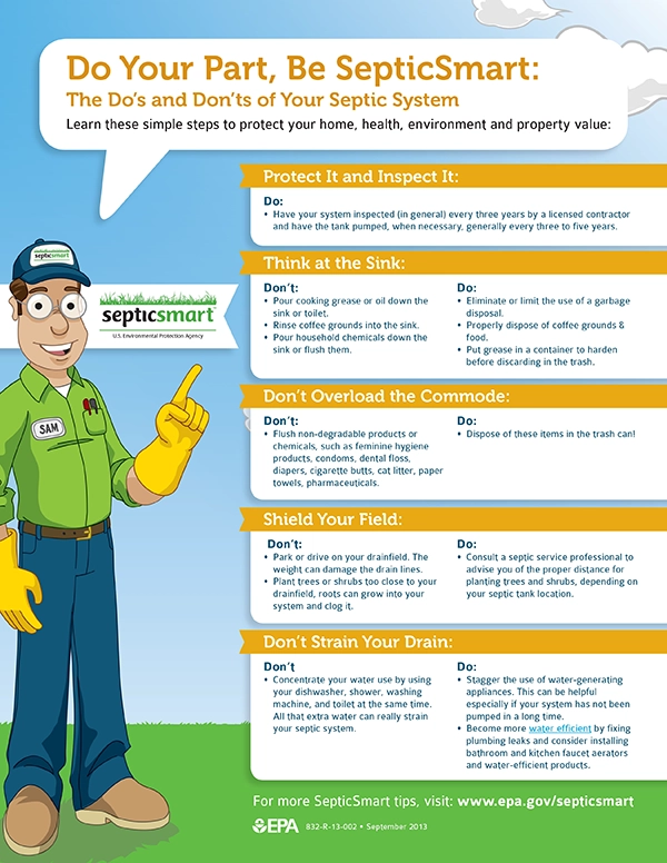 EPA Do's and Don'ts of Your Spetic System