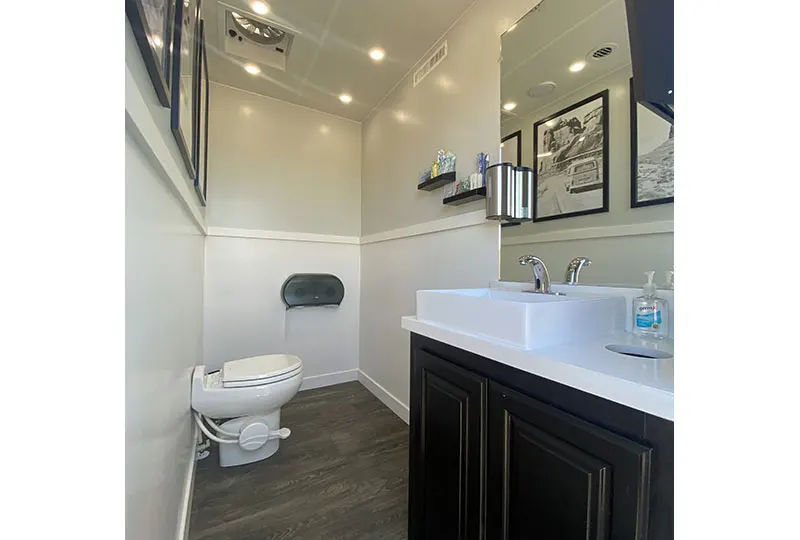 Portable Toilet Rental 2 Stall Interior