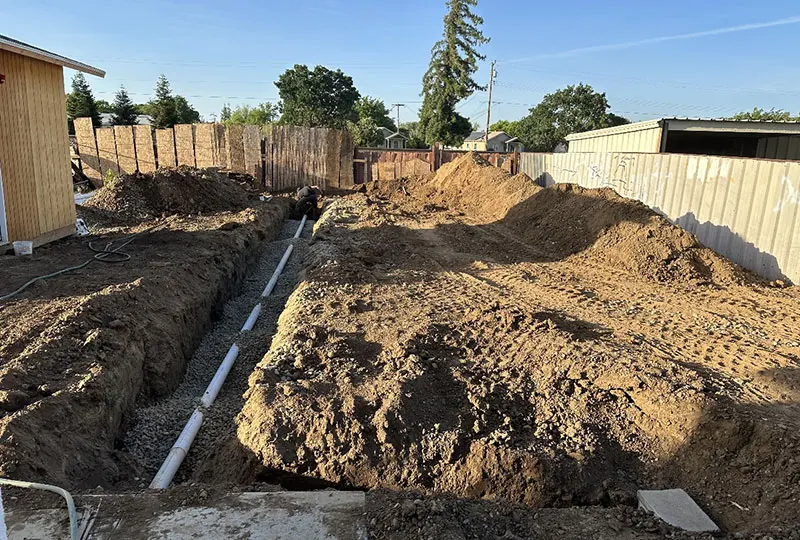 Septic System Leach Line Installation